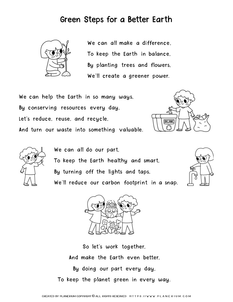 Earth Day Song for Kids: Free Printable to Celebrate Our Planet