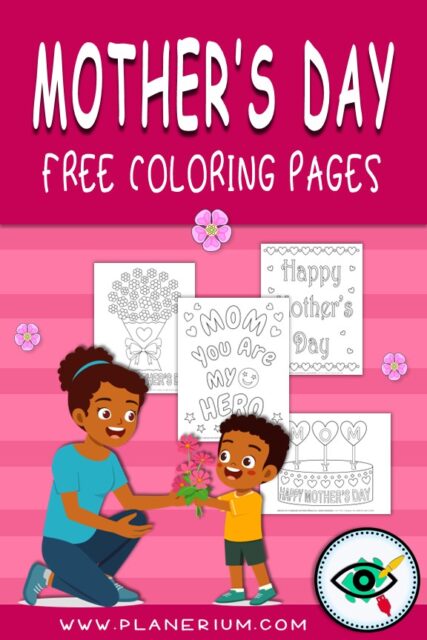 Mother's Day Coloring Pages for Kids Pin by Planerium