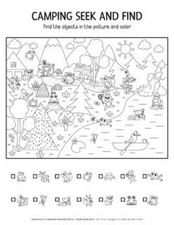 Camping Game - Seek and Find for Kids