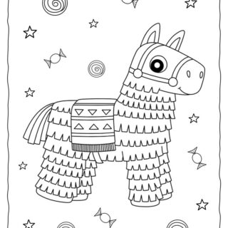 Cinco de Mayo Piñata Coloring Page for Kids