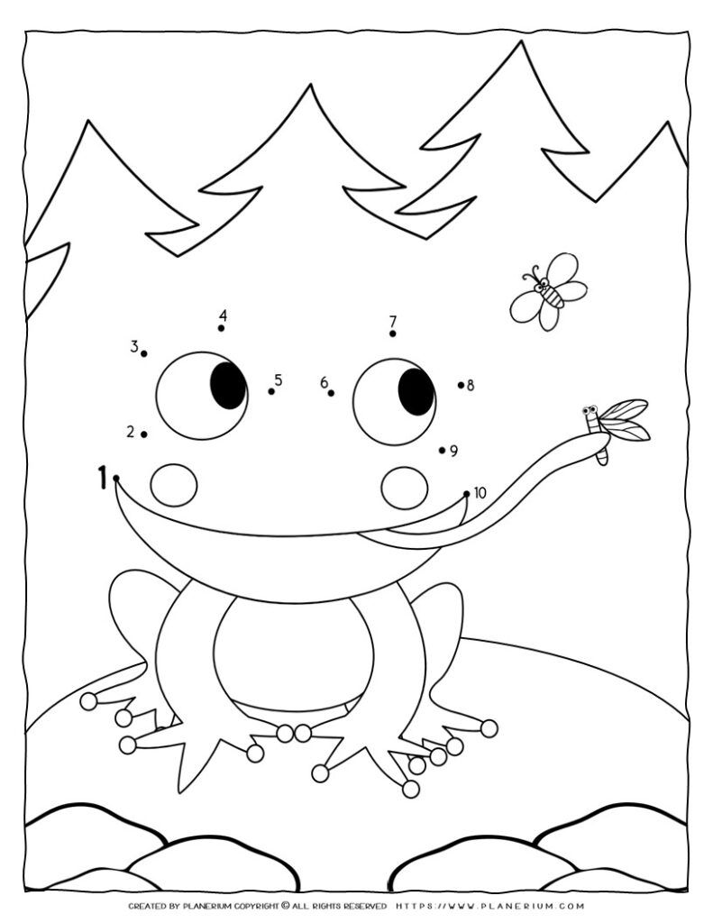 Frog Connect the Dots 1 10 Kindergarten Activity Frog Connect the Dots 1 10 Kindergarten Activity