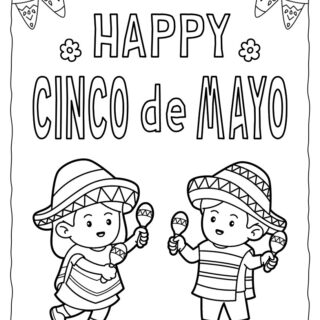 Happy Cinco de Mayo Coloring Page for Kids