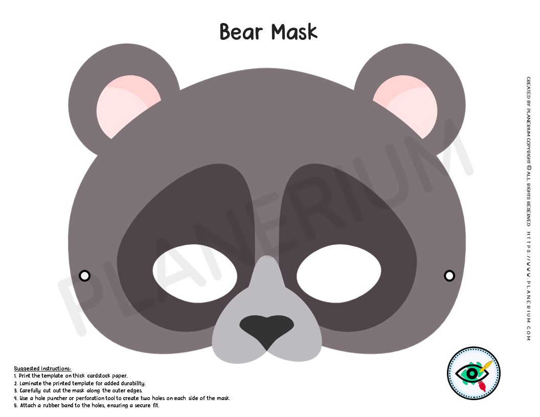 Fox Mask, Free Printable Templates & Coloring Pages