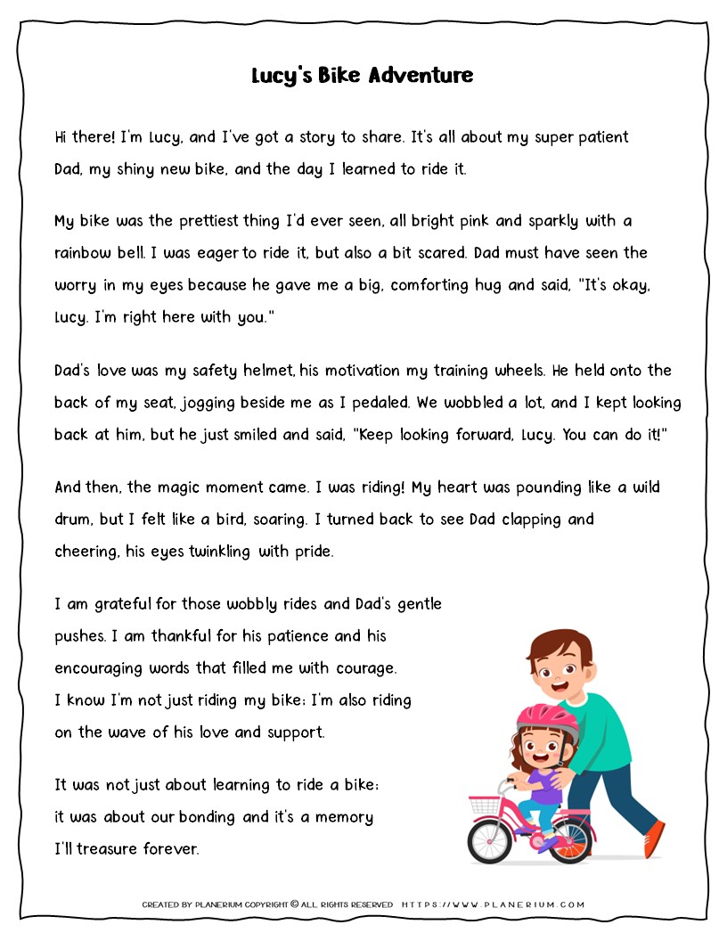 Father's Day Story for Kids - 'Lucy's Bike Adventure'