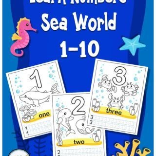 Sea World Numbers 1-10 Printables for Kids