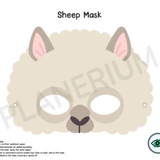 Colorful Sheep Mask Template