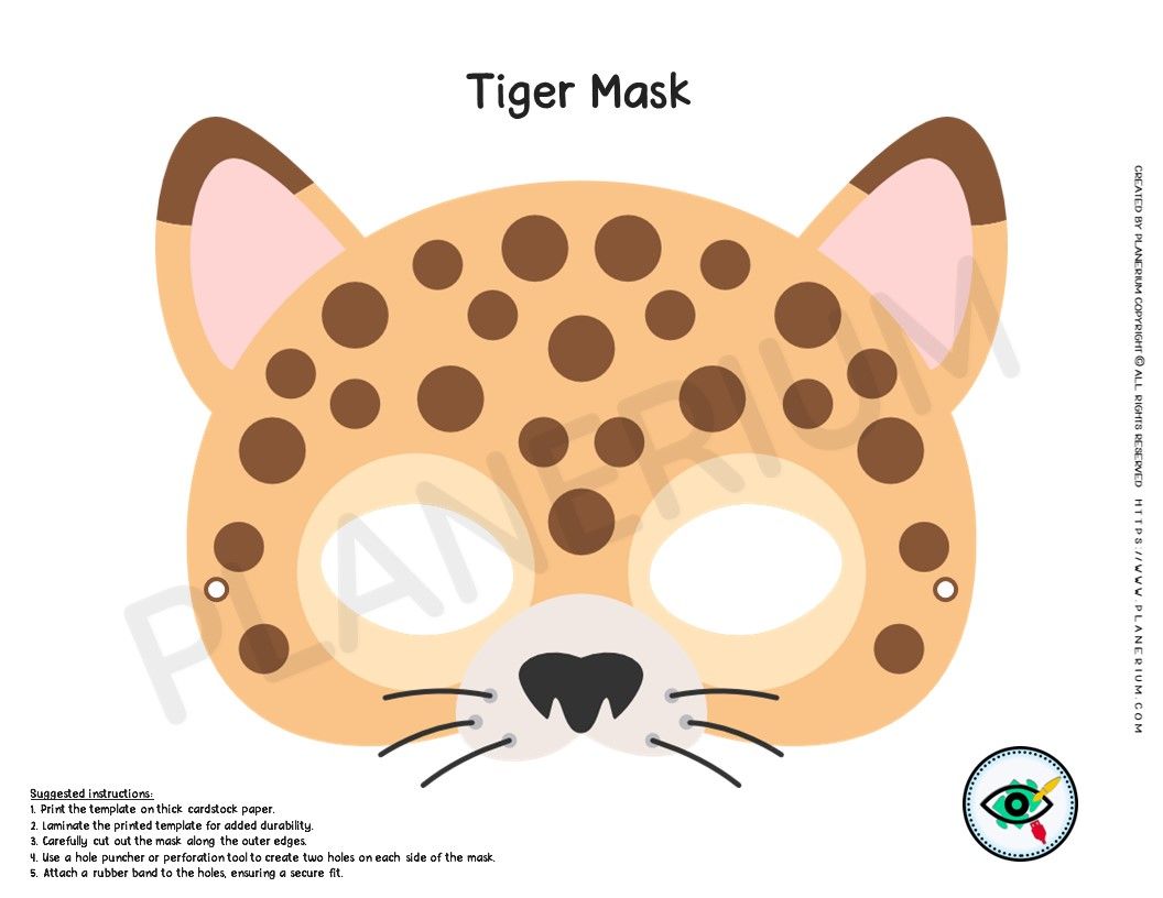 Colorful Animal Mask Templates For Kids