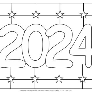 2024 Coloring Page - New Year - Planerium
