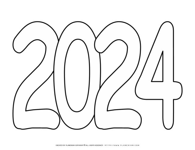 2024 Outline Coloring Page - Planerium