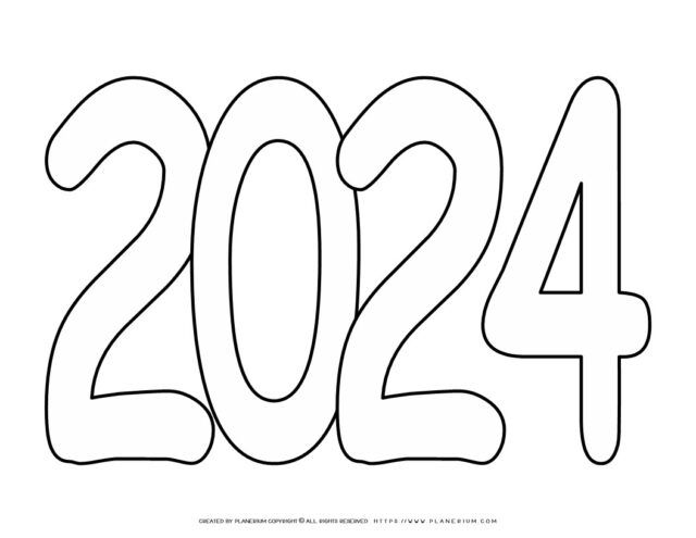 2024 Outline Coloring Page - Planerium