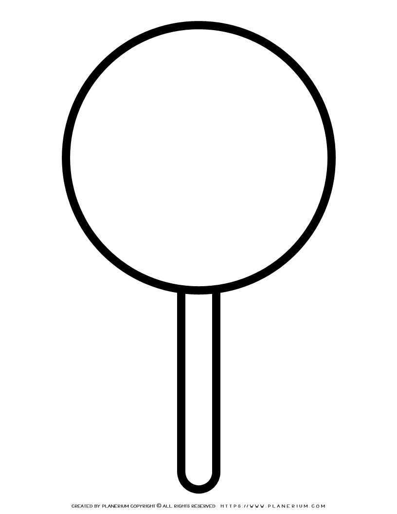 Big Round Lollipop Outline - Planerium