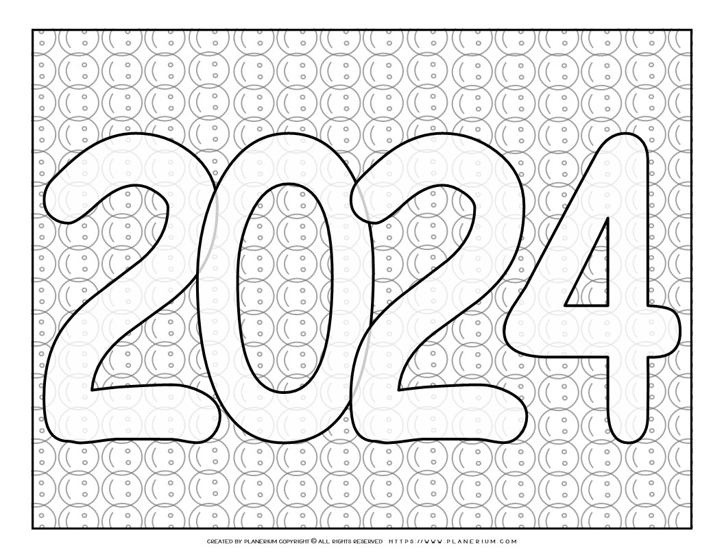New Year 2024 Smiley Background - Planerium