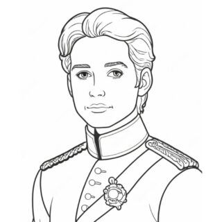 Illustration of a young prince in uniform.