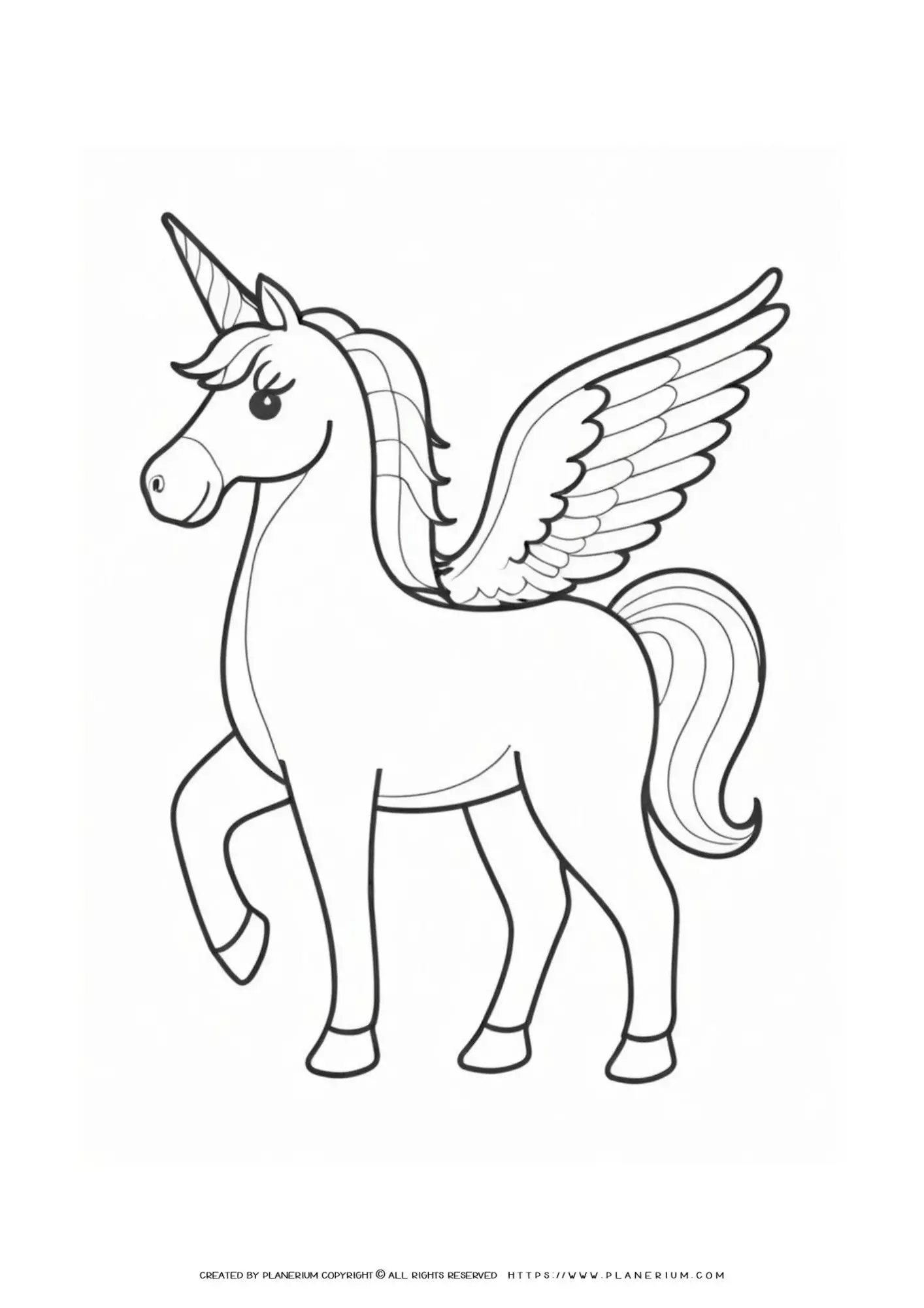 Unleash Creativity with Free Unicorn Coloring Page