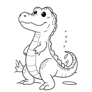 Cute-Alligator-Comic-Style-Underwater-Coloring-Page-for-Kids