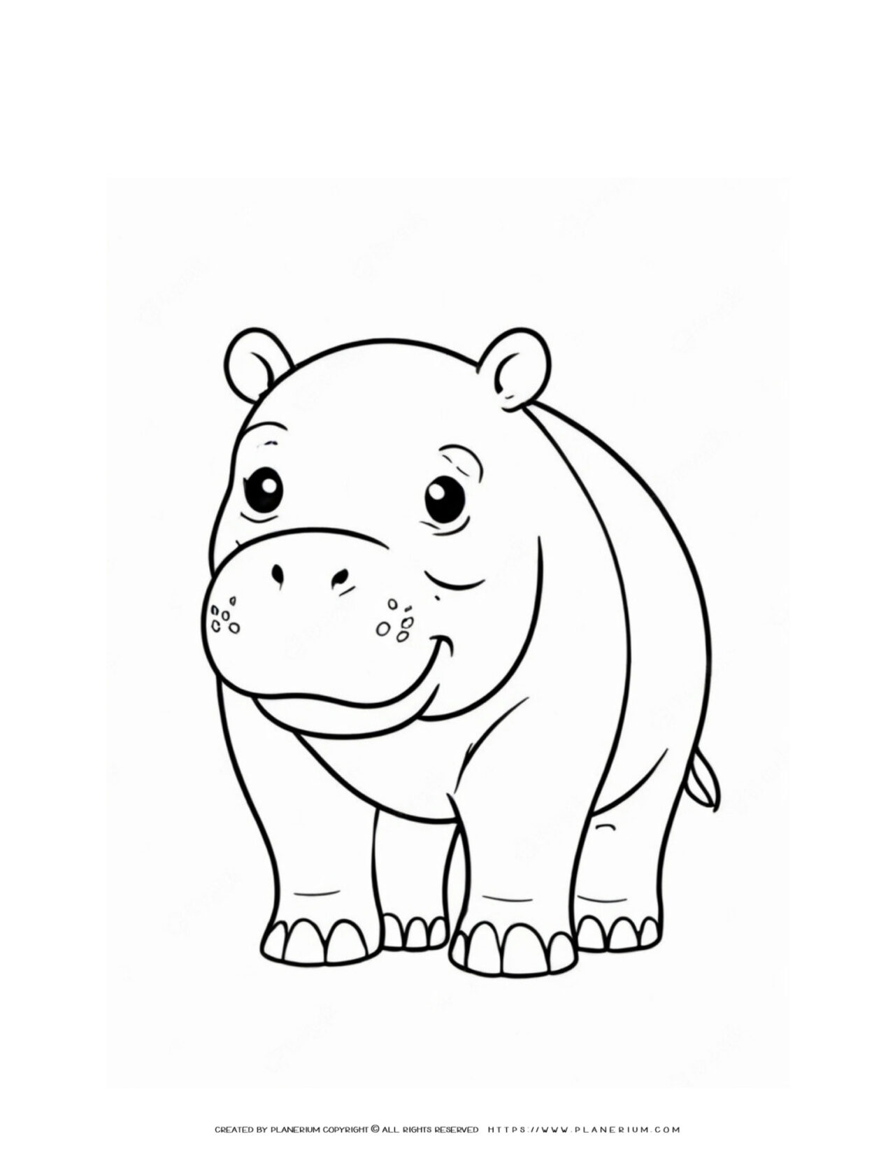 Cute-Baby-Hippo-Outline-Coloring-Page