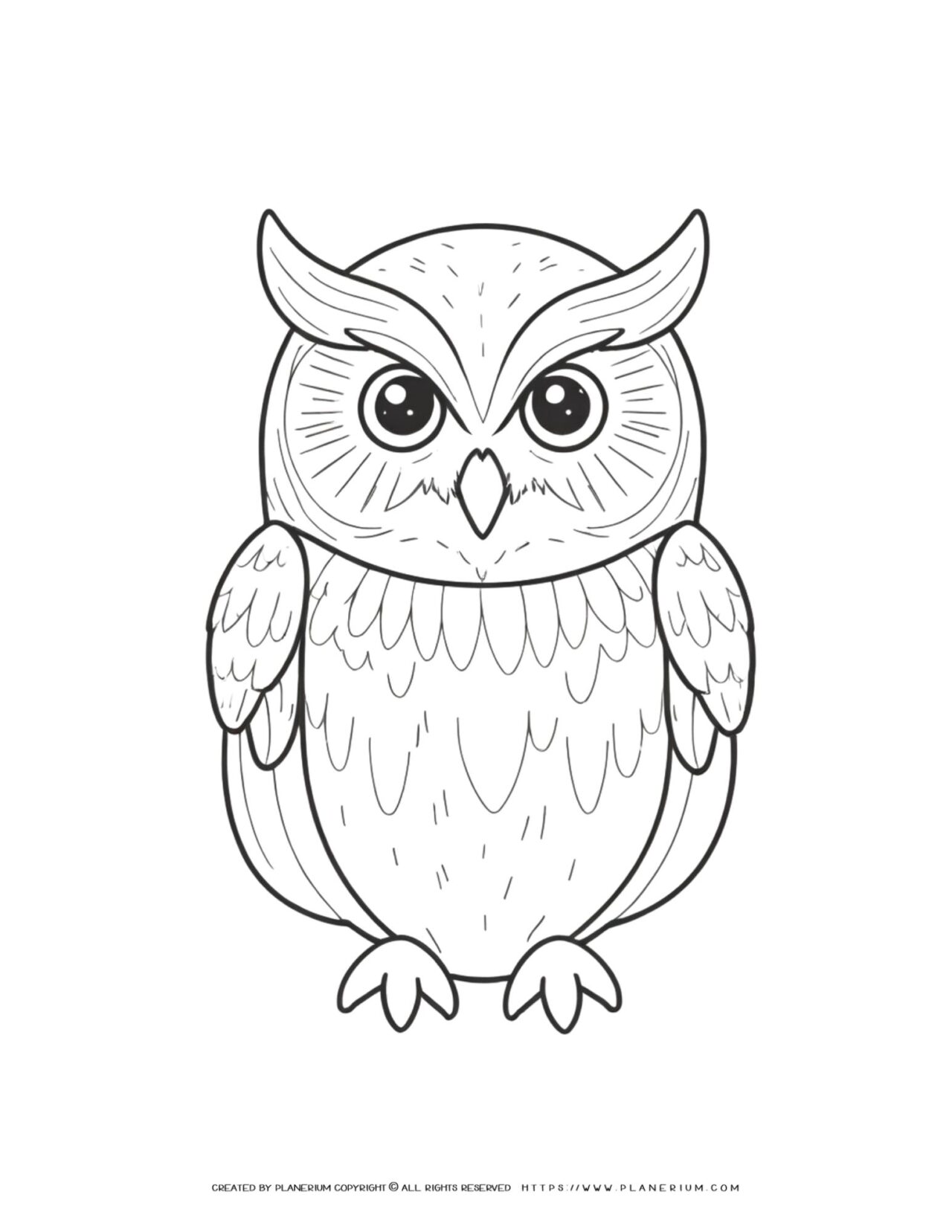 Detailed-Owl-Outline-Drawing-Coloring-Page-for-Kids