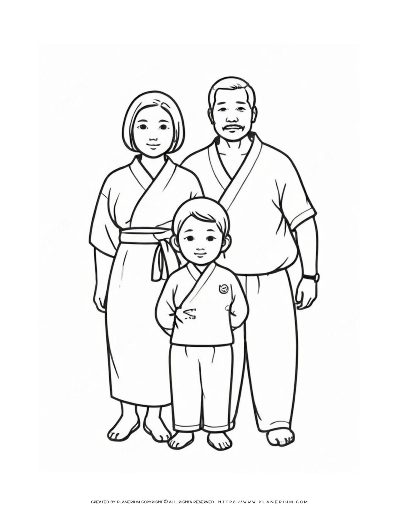 Japanese-Family-Parents-and-Little-Boy-Traditional-Clothes
