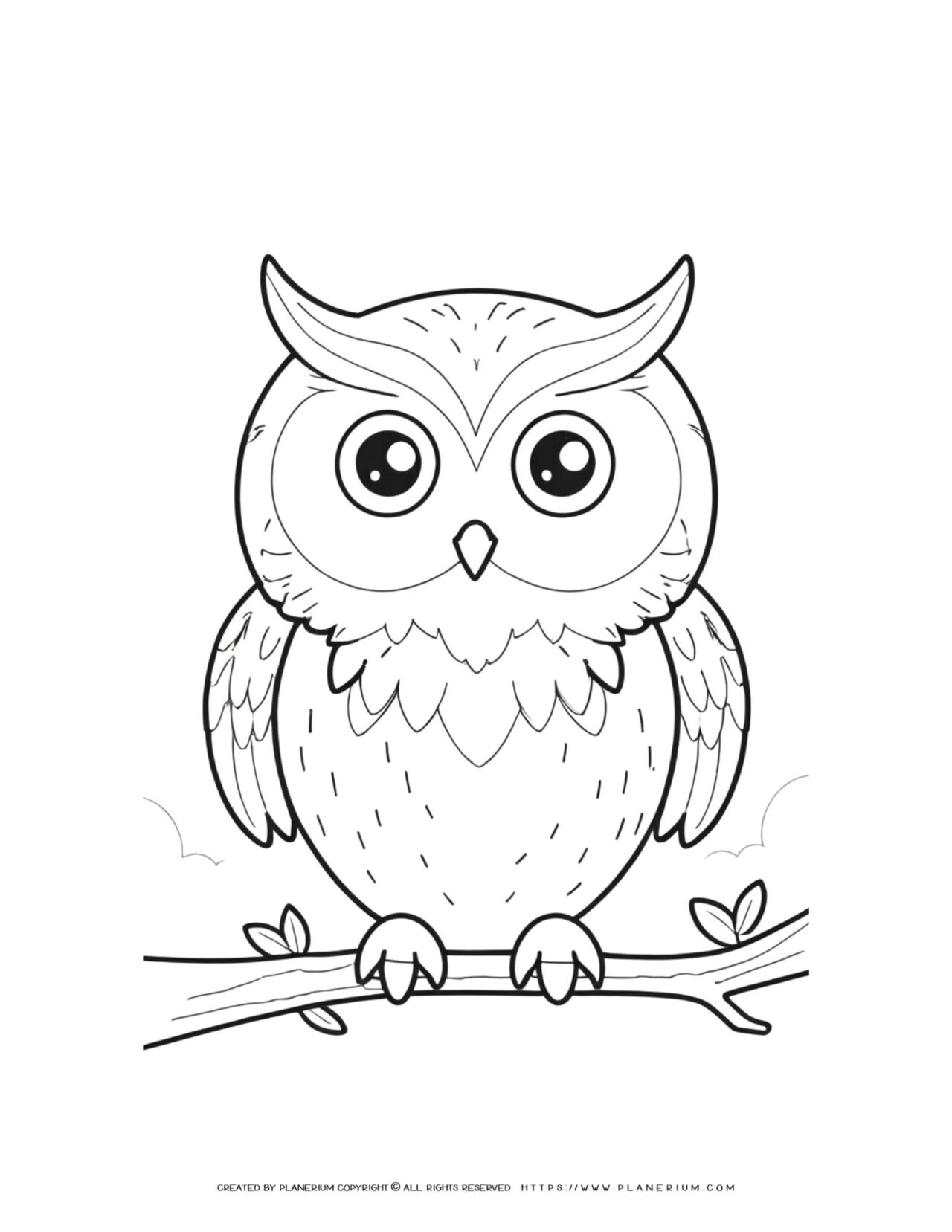 Owl-on-a-Tree-Outline-Coloring-Page-for-Kids