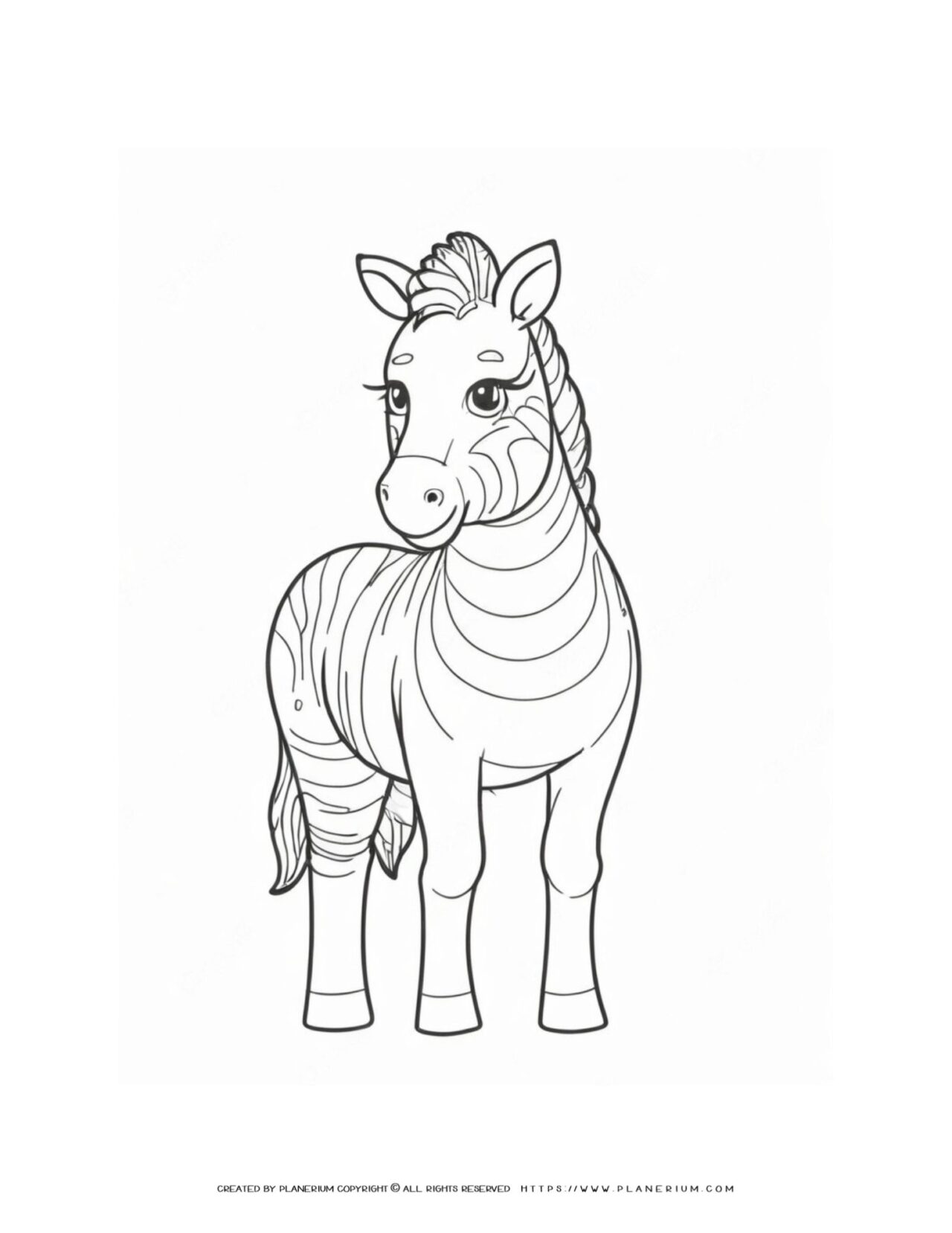 Simple-Zebra-Outline-Coloring-Page-for-Kids