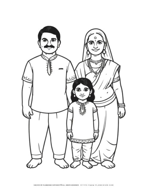 Traditional-Indian-Family-Parents-and-Little-Girl