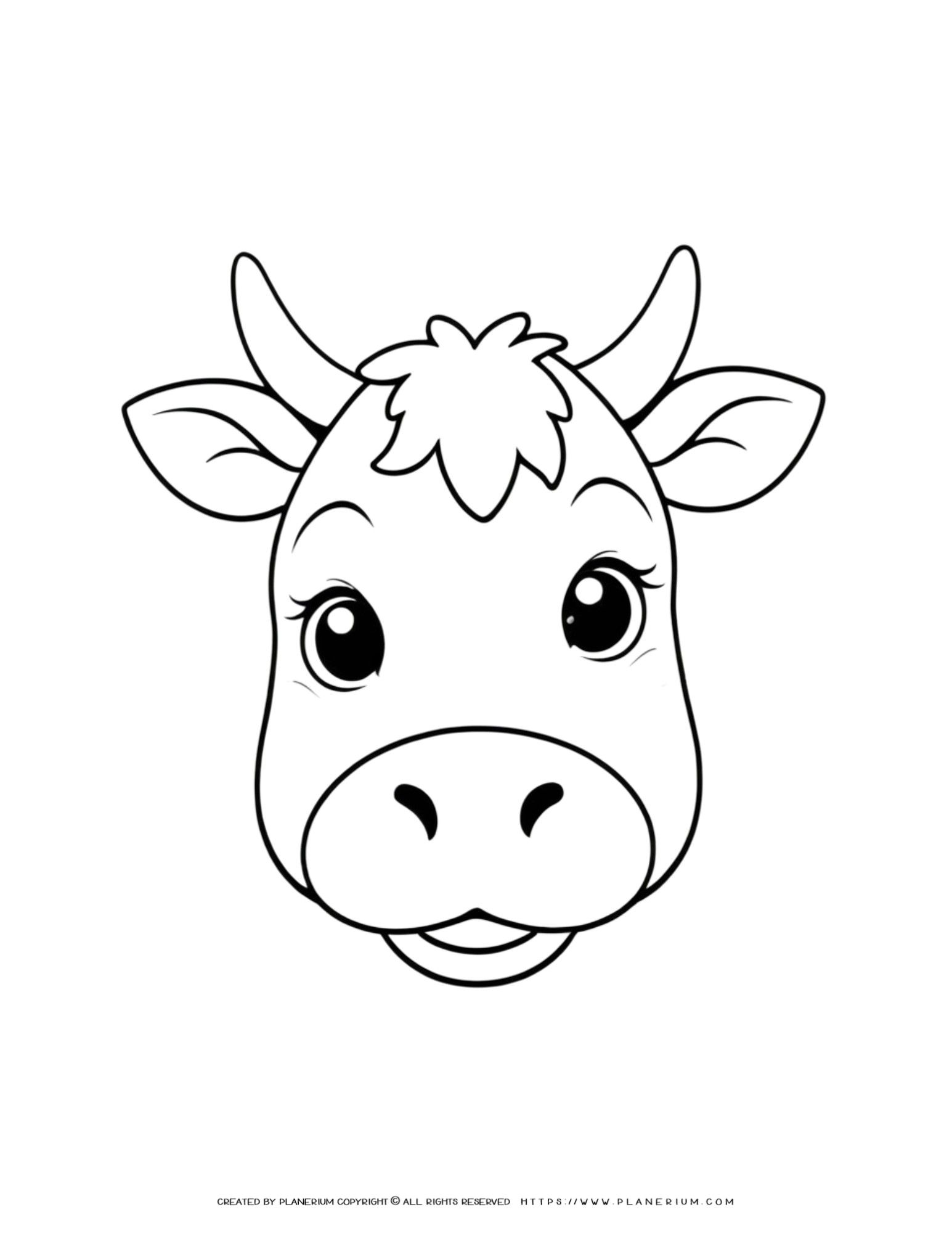 Cow Head Coloring Pages 2025 Cow Head Coloring Pages 2025