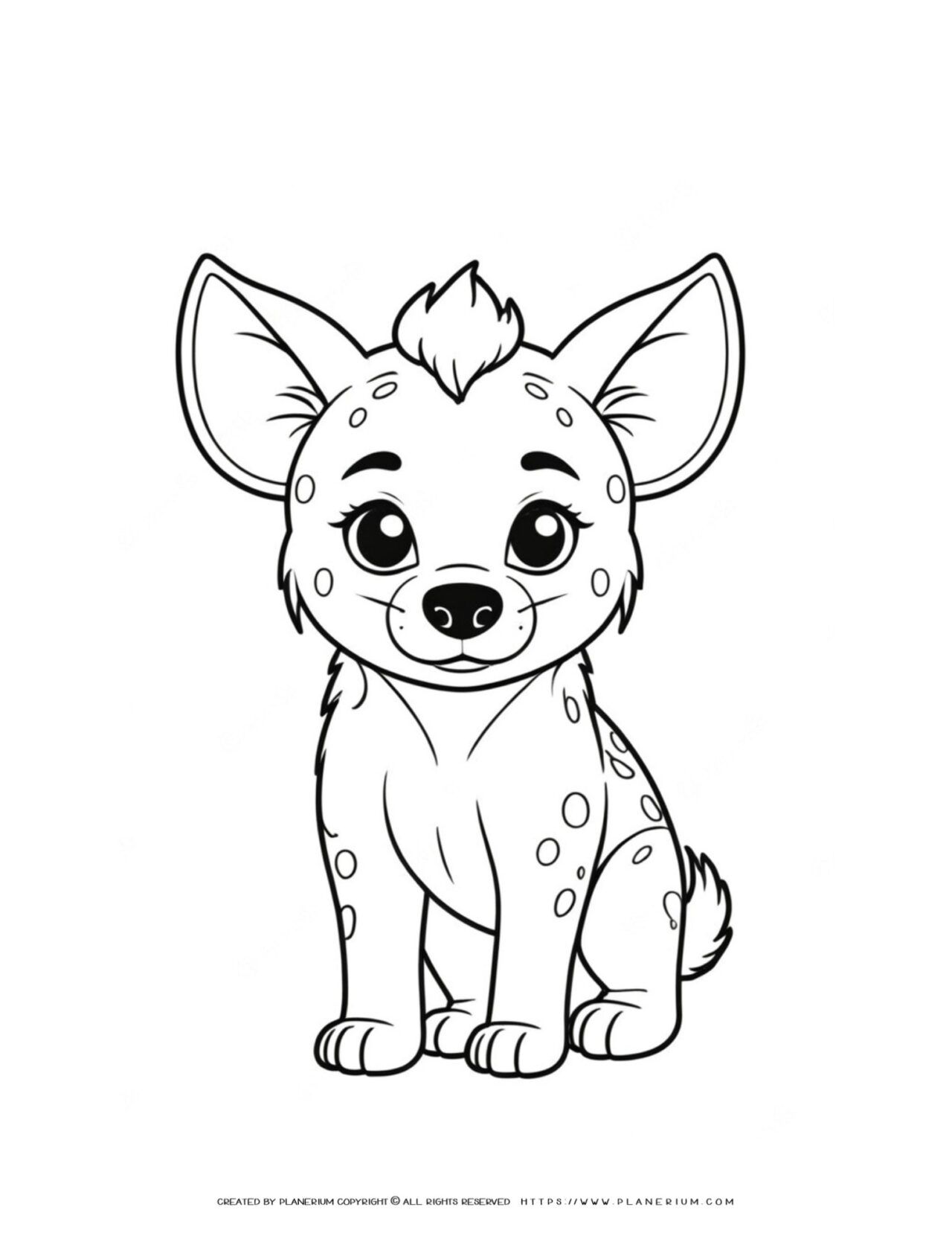 Adorable Baby Hyena Coloring Page For Kids Fun Animal Activity adorable-baby-hyena-coloring-page-for-kids-fun-animal-activity