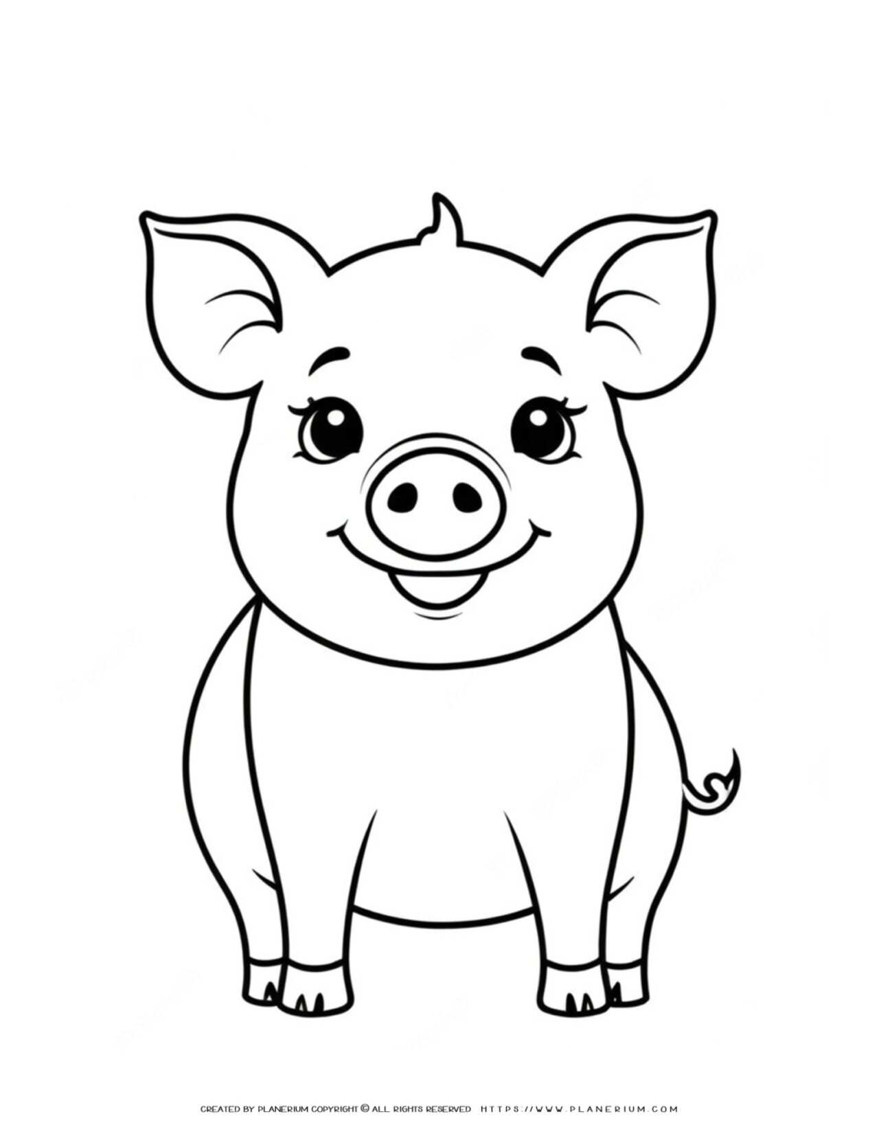 cute-happy-baby-pig-front-view-outline-coloring-page-for-kids