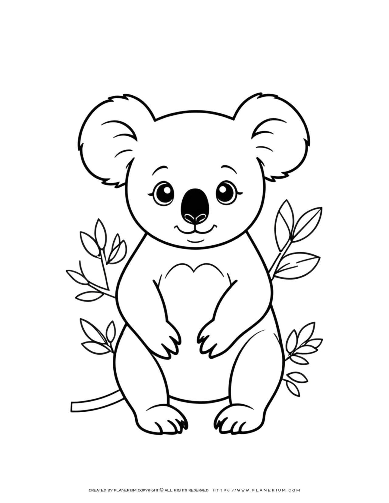 cute-koala-sitting-on-a-branch-coloring-page-for-kids