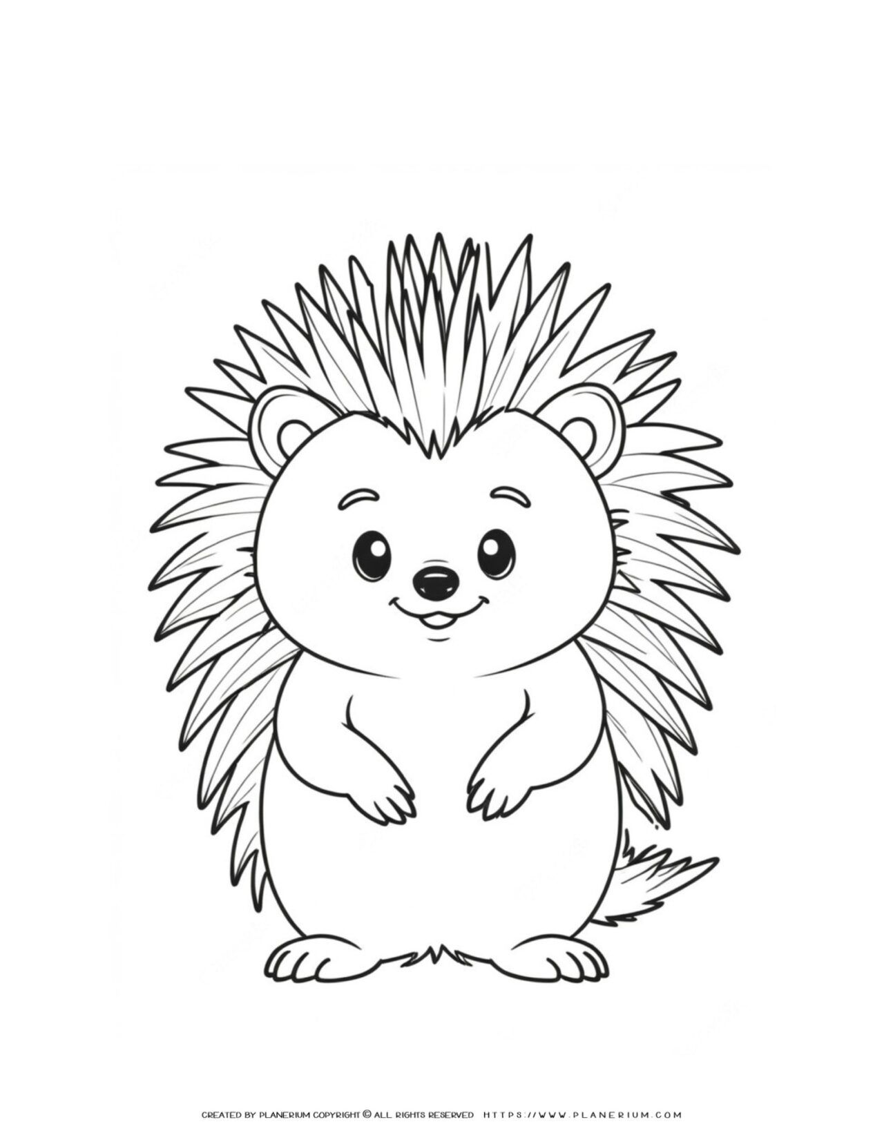 Porcupine Outline Coloring Page For Kids Fun And Educational Animal porcupine-outline-coloring-page-for-kids-fun-and-educational-animal