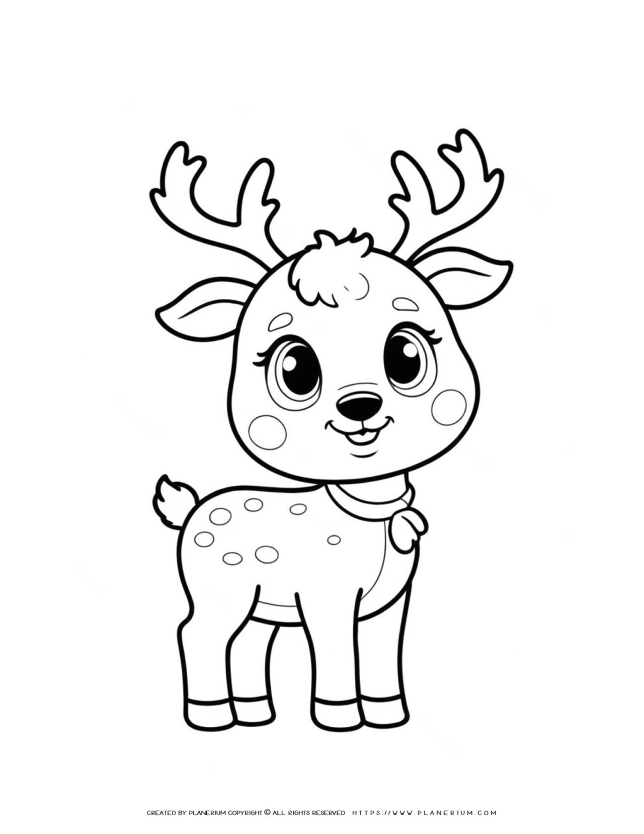 cute-reindeer-simple-coloring-page-for-kids