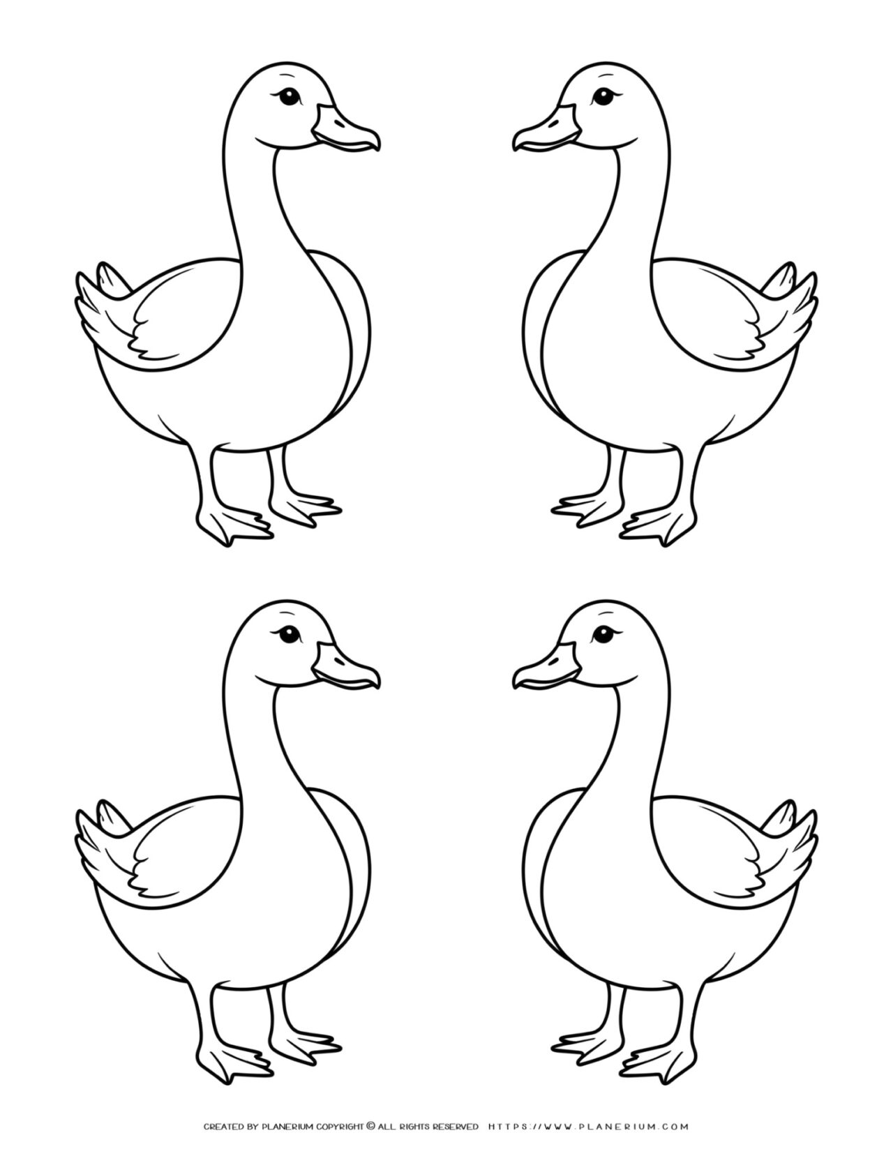 four-geese-outlines-farm-animals