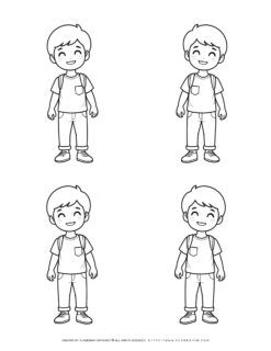 four-happy-boys-simple-outlines