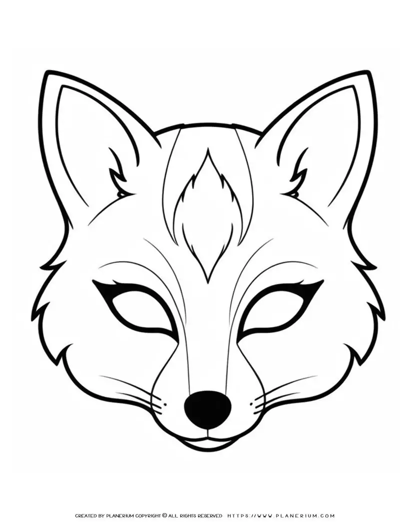 Printable Box Mask Free Printable Fox Face Mask Outline Template