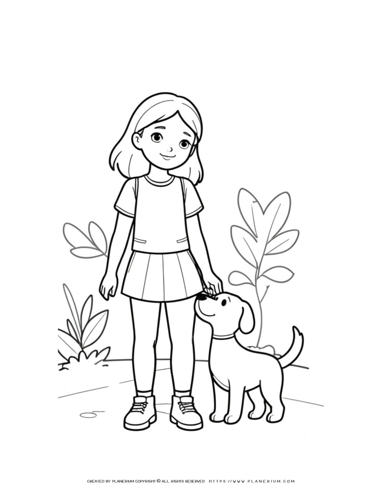 girl-and-little-dog-outside-coloring-page-for-kids