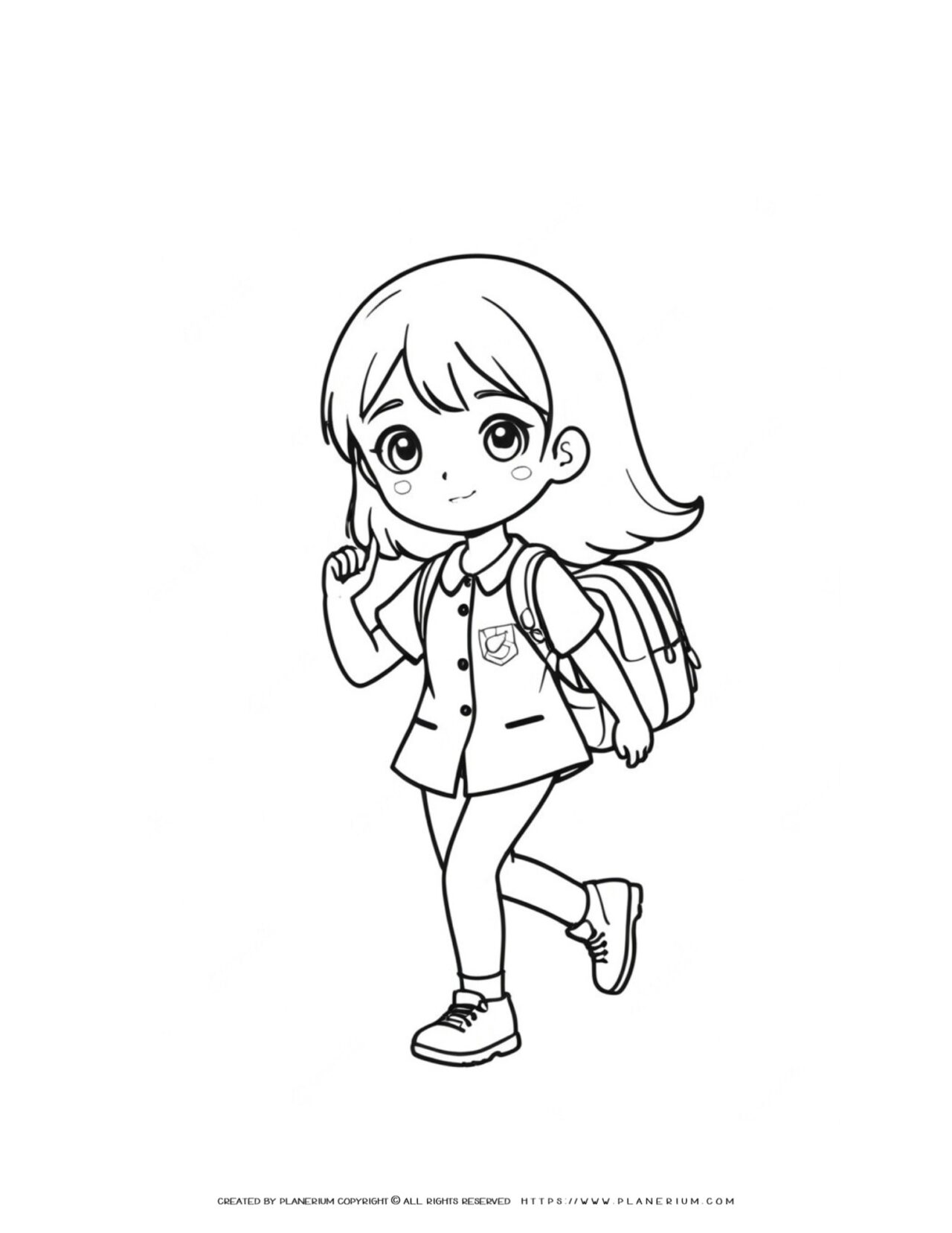 girl-running-to-school-outline-simple-coloring-page