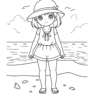 girl-wearing-summer-clothes-on-the-beach-coloring-page-for-kids