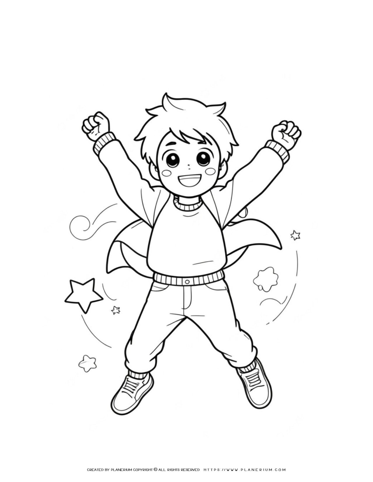 happy-little-boy-jumping-in-the-air-coloring-page
