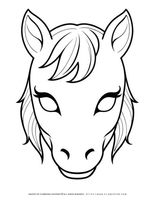 horse-face-mask-outline-coloring-page