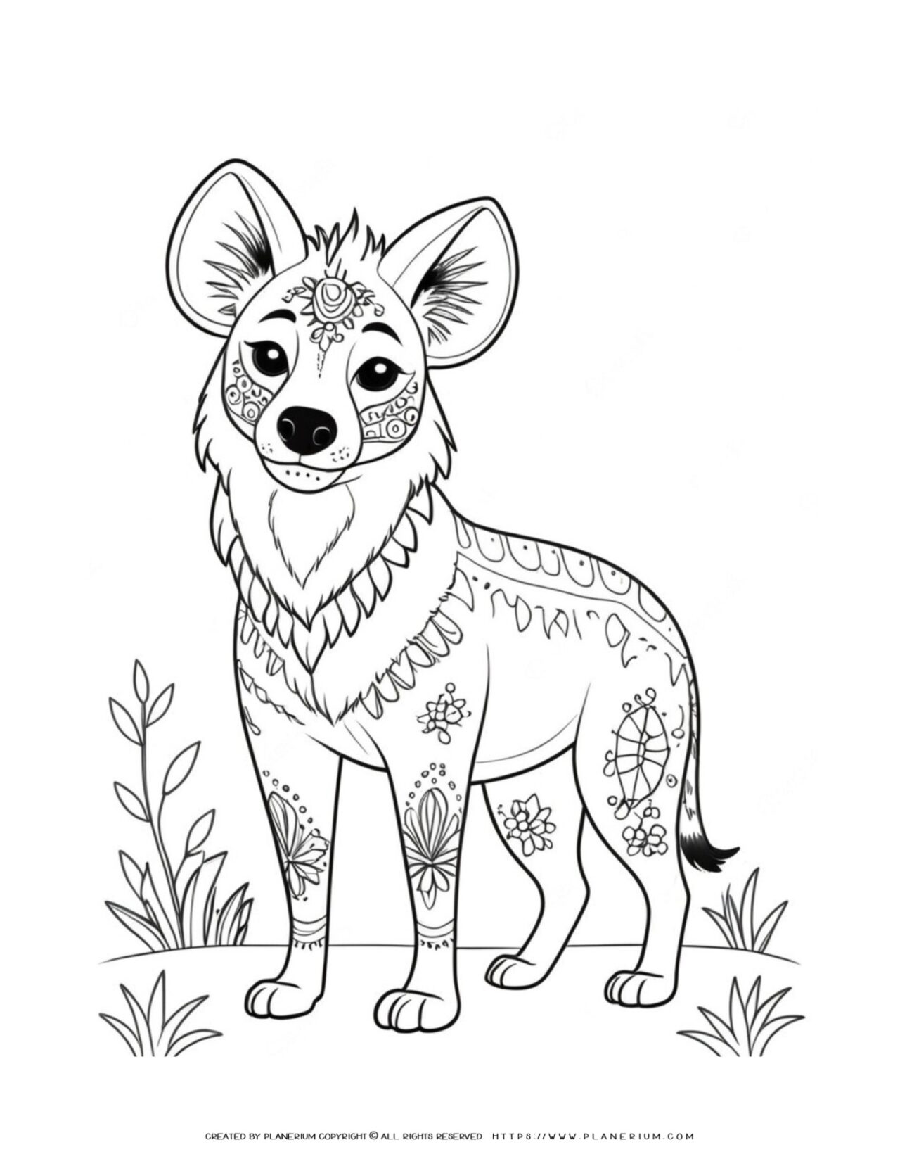 hyena-tatoo-in-nature-coloring-fun