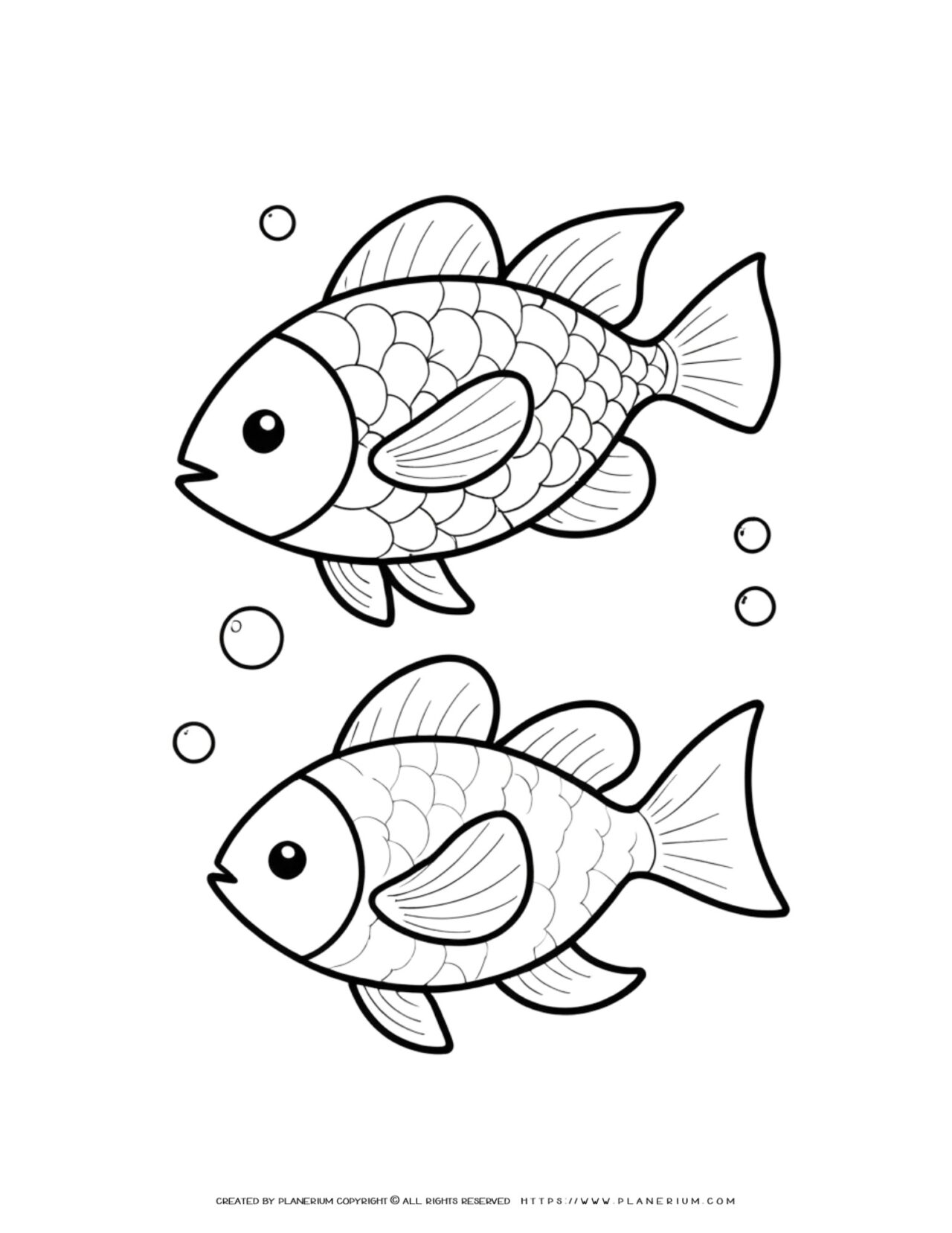 Two-cartoon-fish-coloring-page-illustration