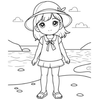 little-girl-wearing-summer-clothes-on-the-beach-coloring-page-for-kids