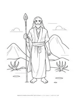 75-moses-leading-the-israelites-through-the-desert-coloring-page