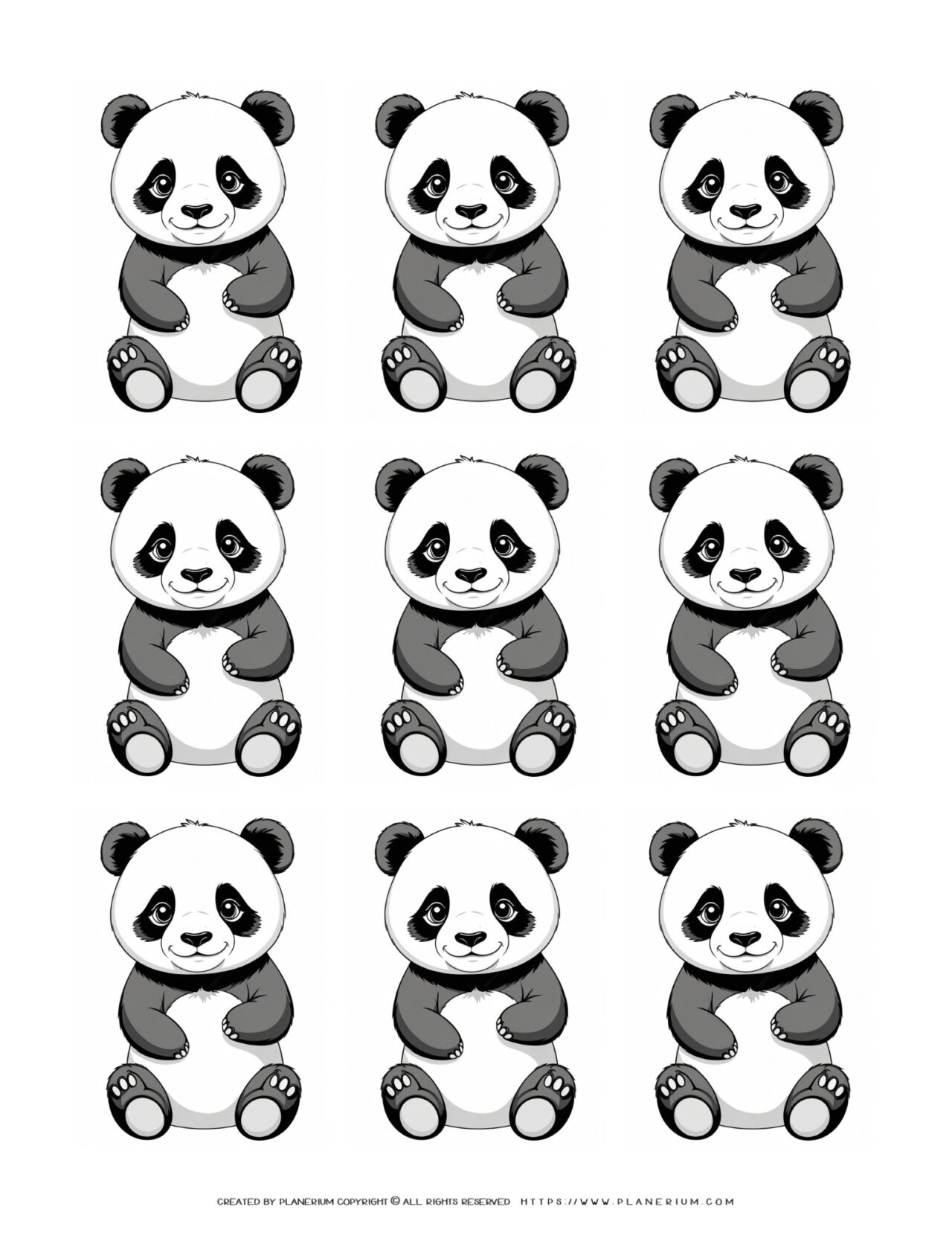 nine-cute-panda-design-template