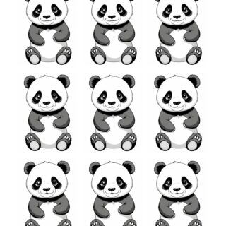 nine-cute-panda-design-template
