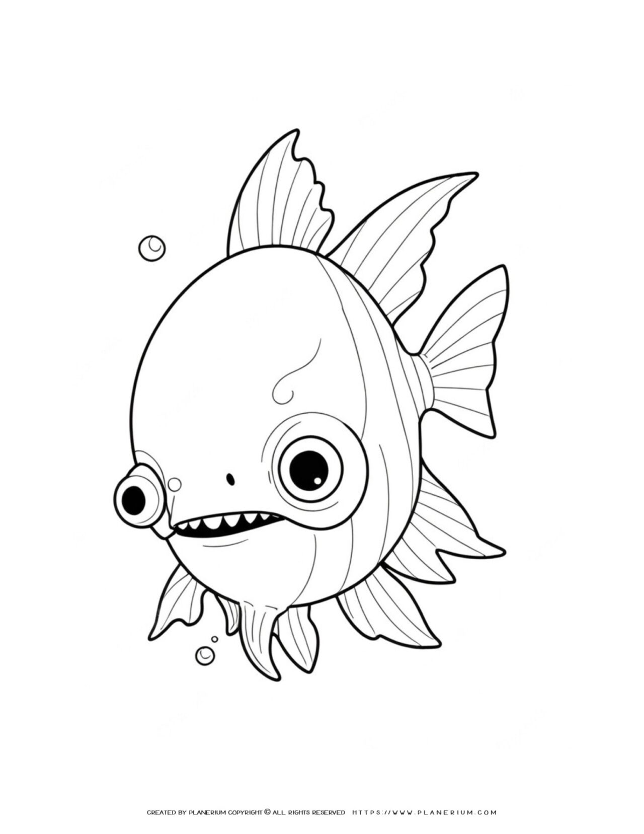 Cartoon-fish-coloring-page-illustration
