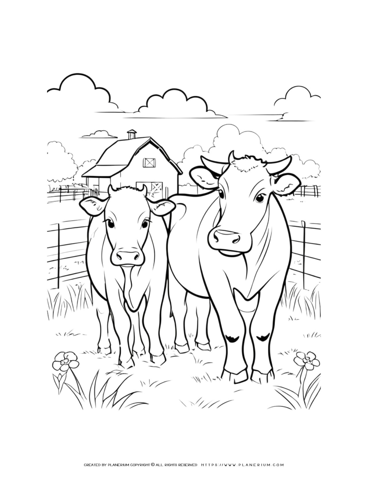 two-cows-mom-and-child-in-the-farm-animal-coloring-page