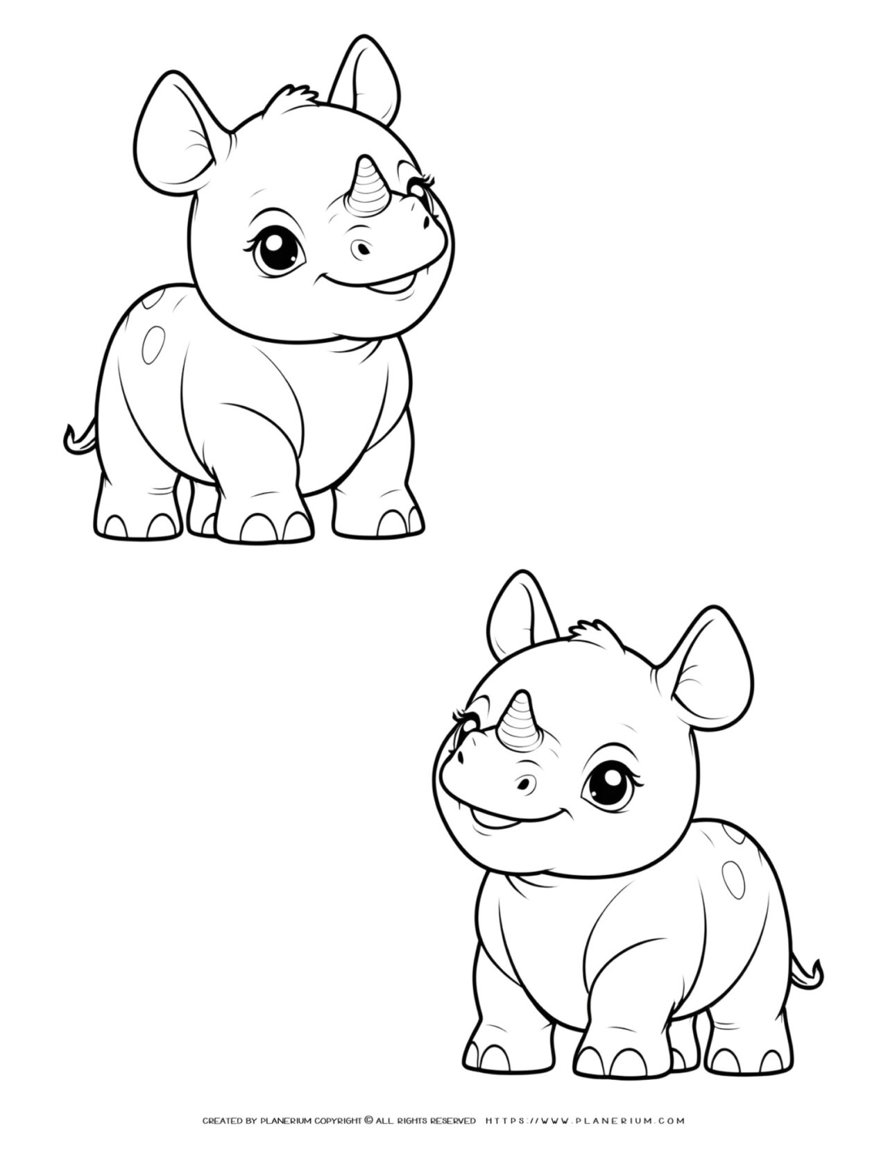 two-cute-baby-rhinoceros-outline-animal-coloring-page-for-kids