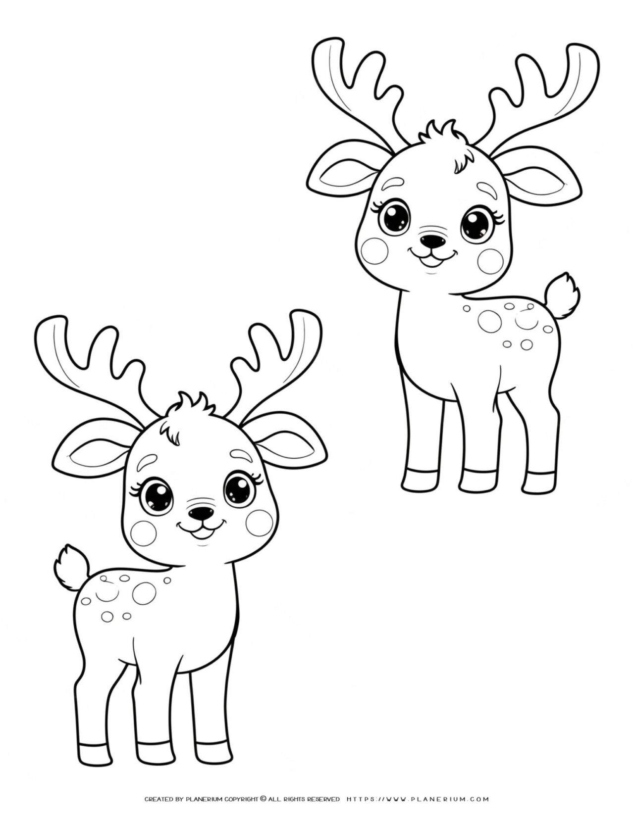 two-cute-happy-reindeer-outline-coloring-page-for-kids