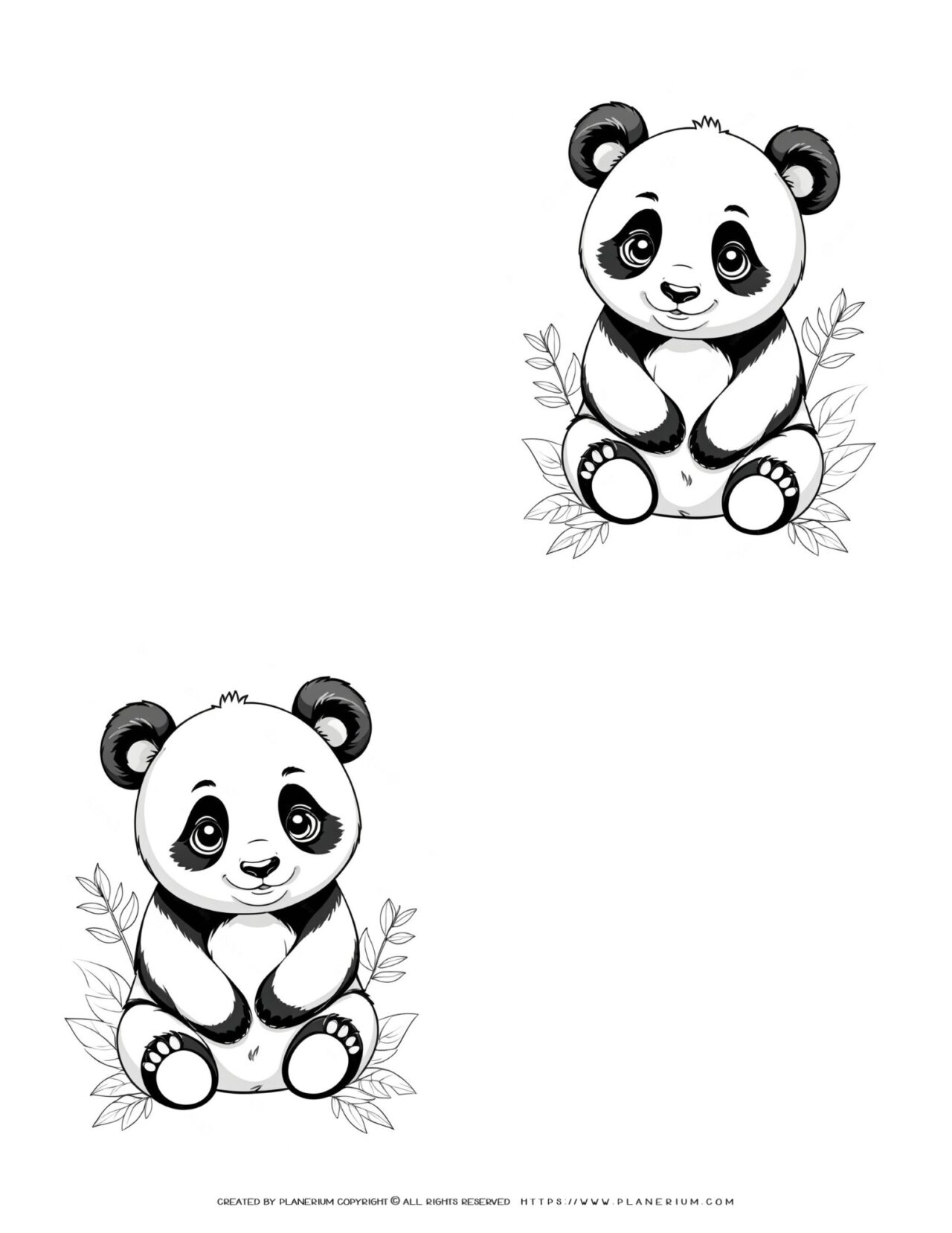 two-cute-panda-illustration-template